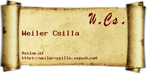 Weiler Csilla névjegykártya