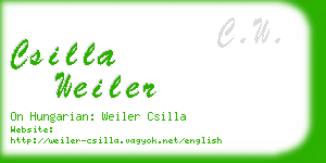 csilla weiler business card